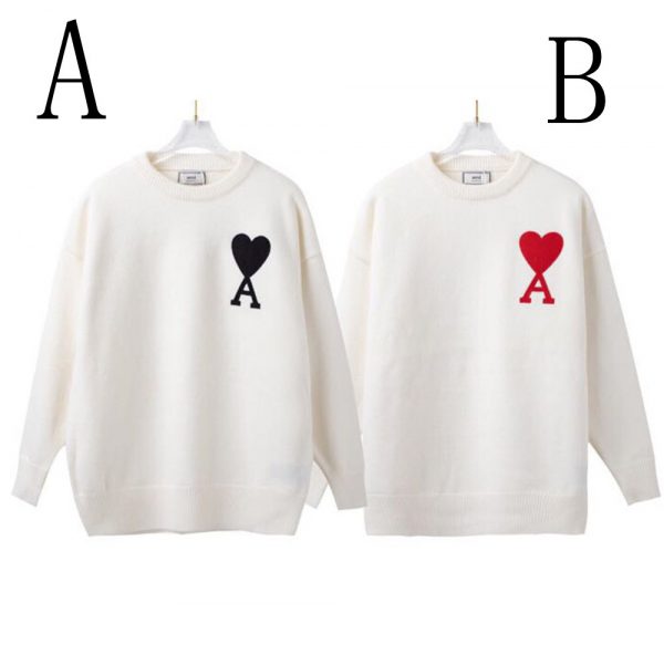 Amiri Loving Heart A Embroidered Sweater In White