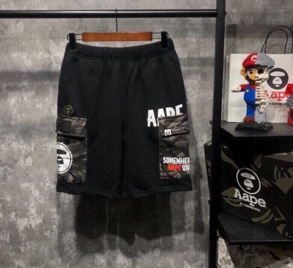 AAPE logo-print cotton shorts