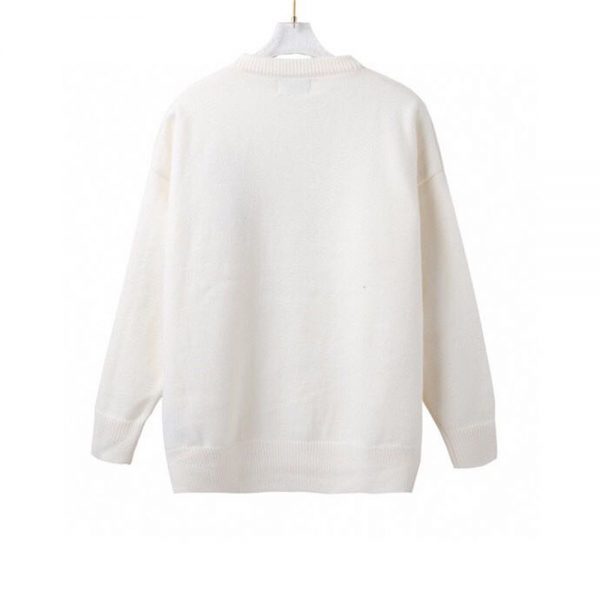 Amiri Loving Heart A Embroidered Sweater In White - Image 6