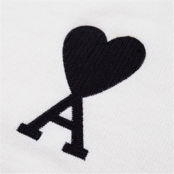 Amiri Loving Heart A Embroidered Sweater In White - Image 7