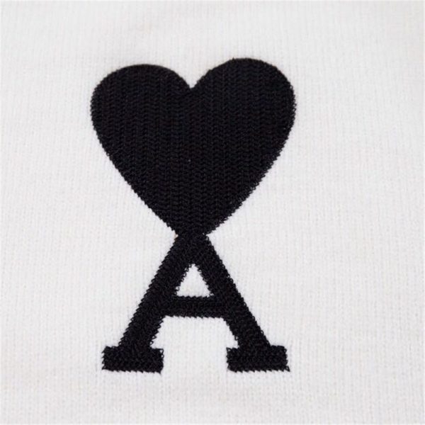 Amiri Loving Heart A Embroidered Sweater In White - Image 10