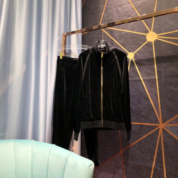 Fendi FF Printed Velvet Sweatshirt & Pants Tracksuits
