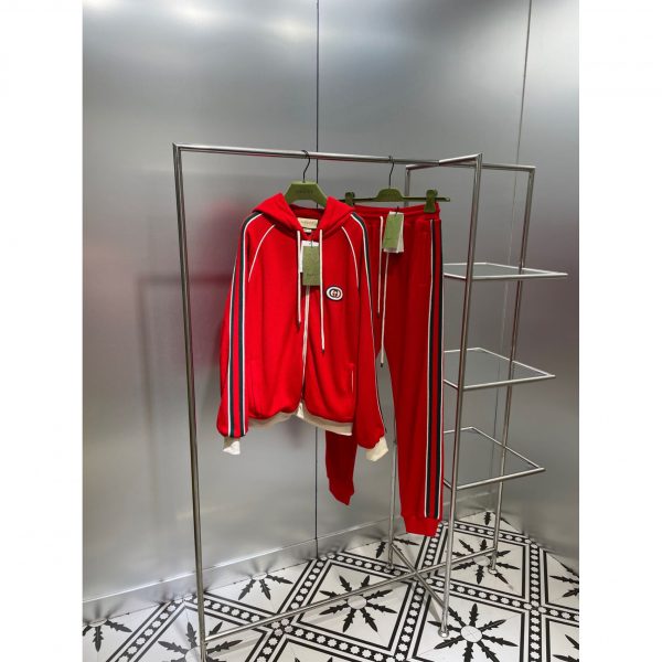 Gucci Red Ribbon Knitted Tracksuit