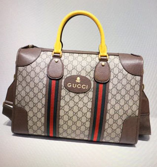 Gucci Soft GG Supreme Duffle Bag With Web