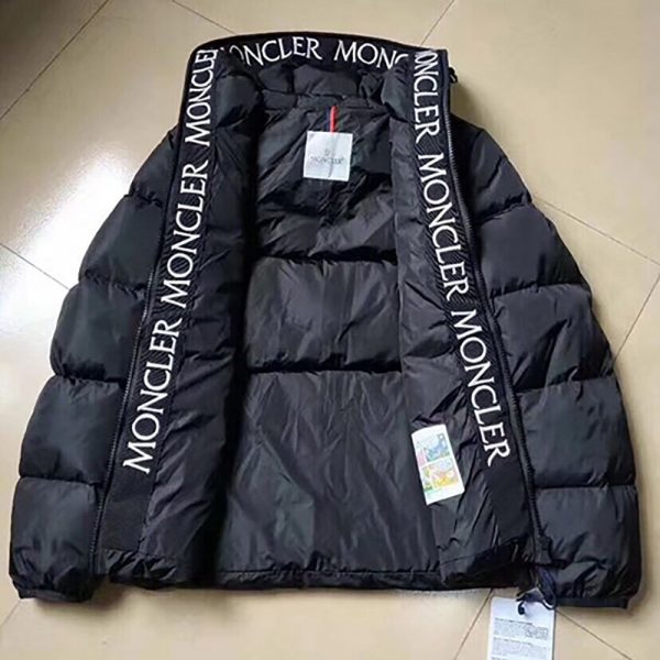 Moncler Jacket With Moncler Embroidered Ribbon Trim(Black)