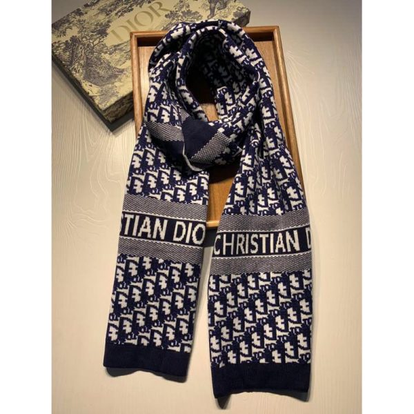 Dior Oblique Knitted Scarf